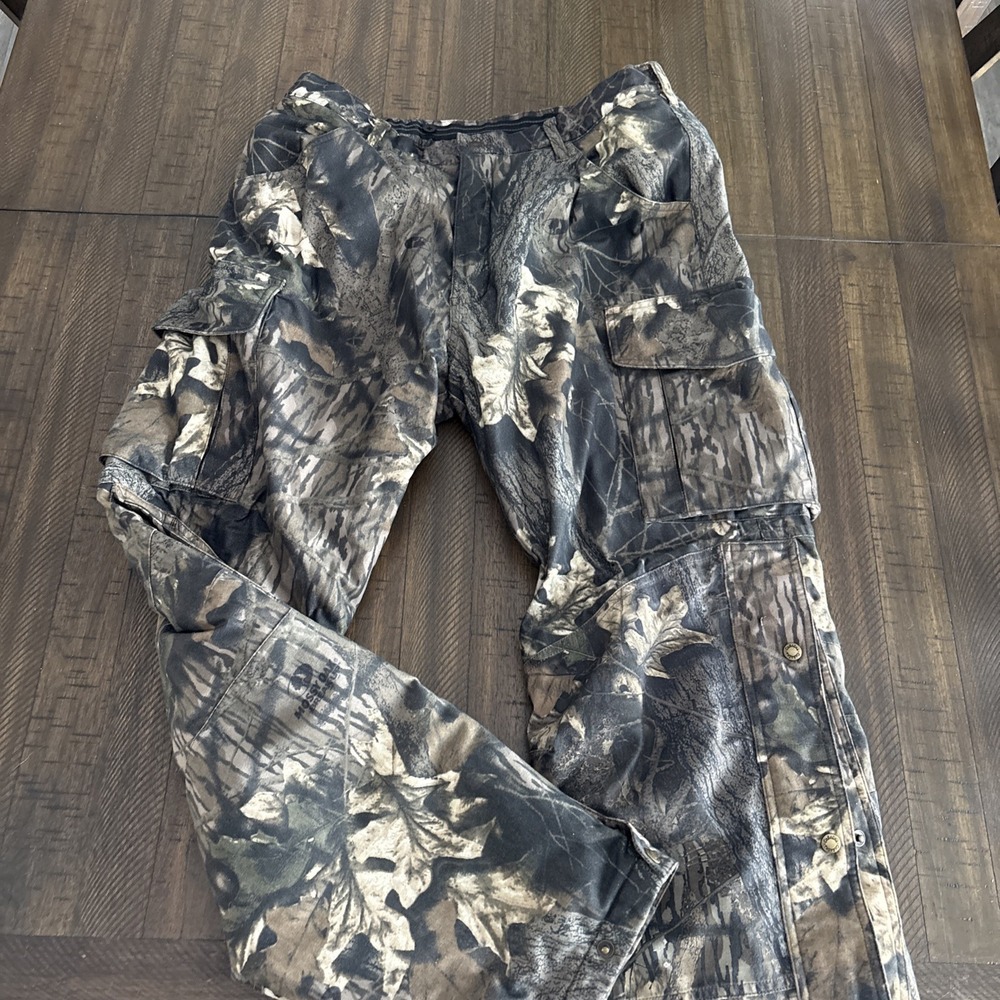 VTG‎ Cabela's Super Slam Mossy Oak Camo Pants Mens 34 Reg USA Hunting Camoflauge